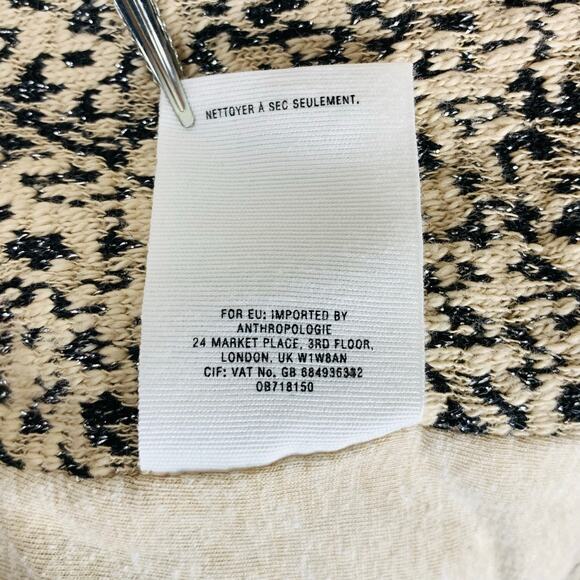 Anthropologie Cartonnier Rowan Leopard Print Long Blazer Jacket Coat Size S - Picture 7 of 8